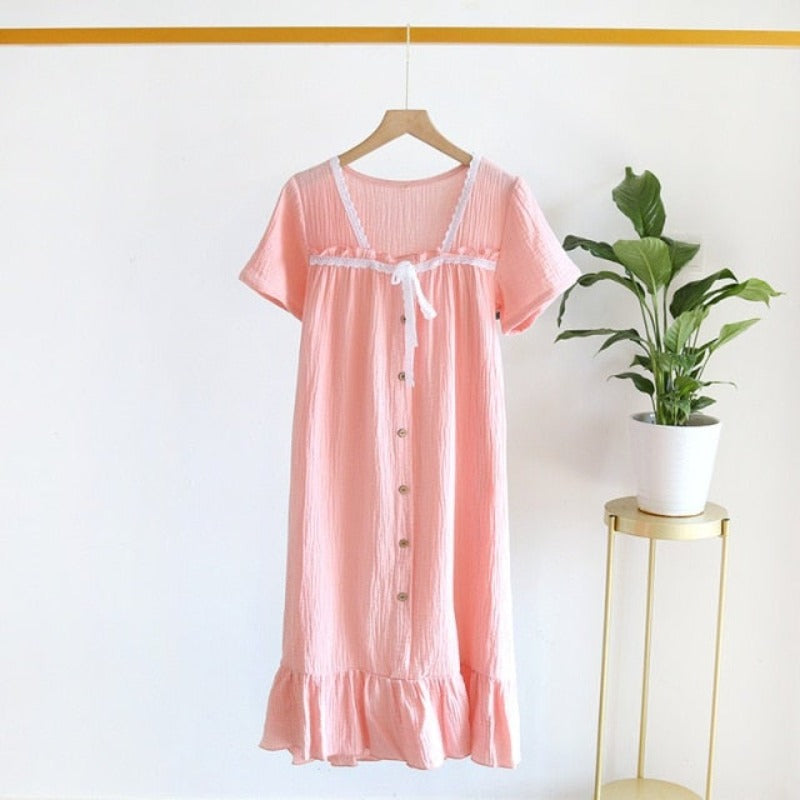 The Unique Laced Solid Original Pajamas-Original Pajamas