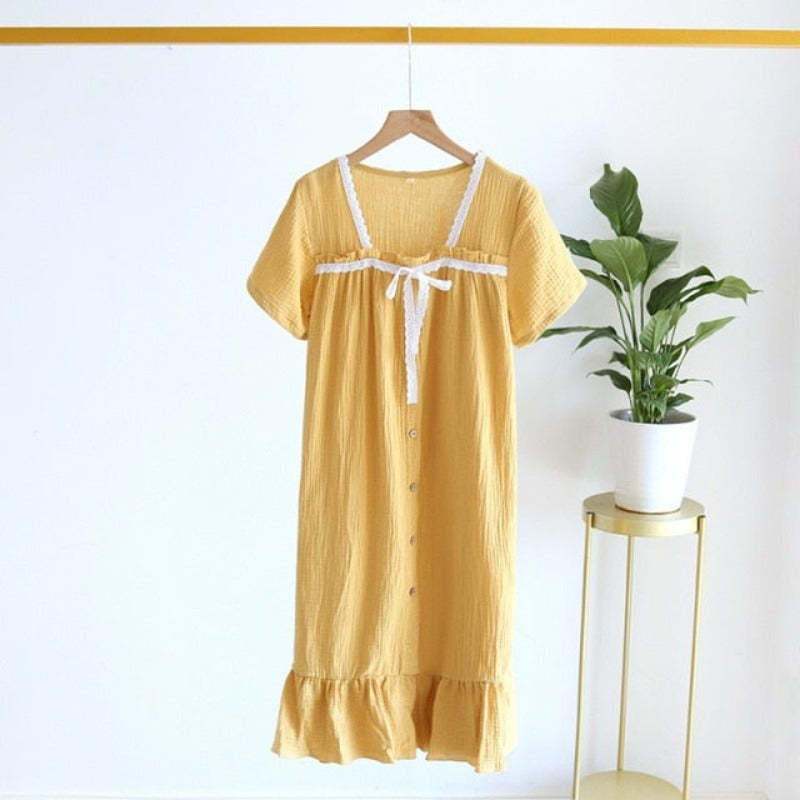 The Unique Laced Solid Original Pajamas-Original Pajamas