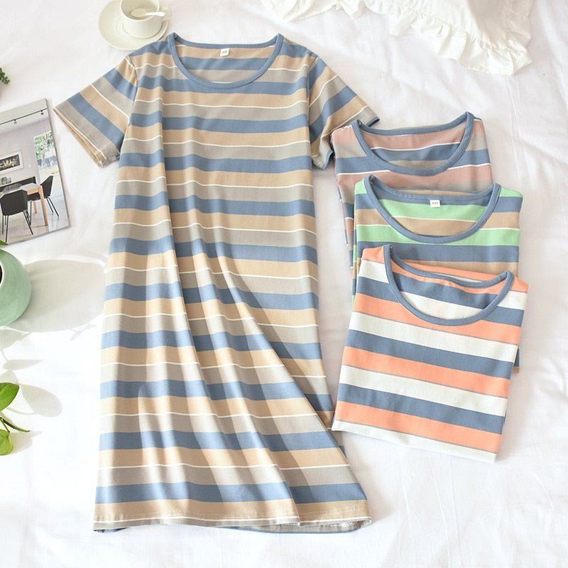 The Colorful Stripes Solid Original Pajamas-Original Pajamas