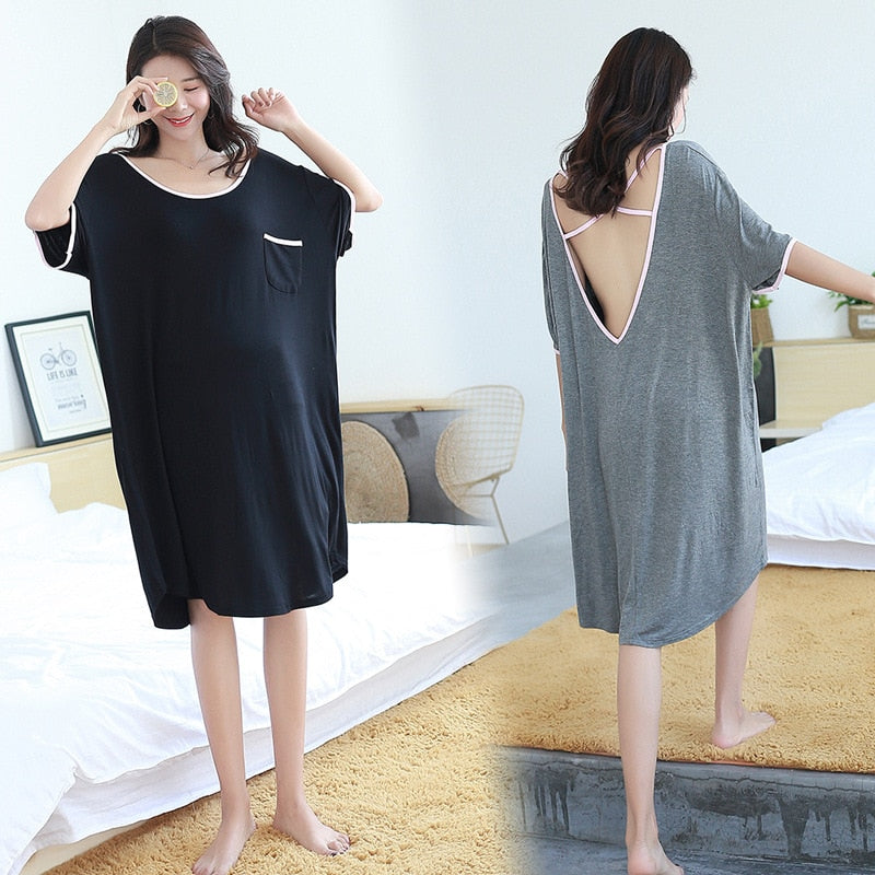 The Long Tee Solid Original Pajamas-Original Pajamas