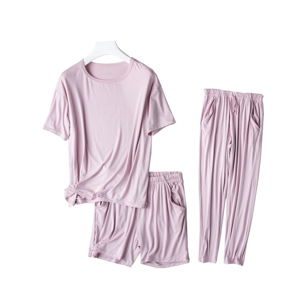 The Spring & Summer 3 Piece Sleepwear Set Original Pajamas-Original Pajamas