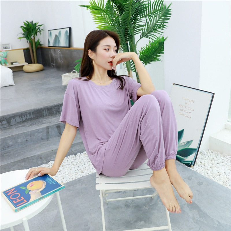 The Solid Modal Pajama Set Original Pajama-Original PajamasThe Solid Modal Pajama Set Original Pajama - Image 8