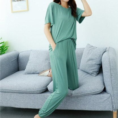 The Solid Modal Pajama Set Original Pajama-Original PajamasThe Solid Modal Pajama Set Original Pajama - Image 3