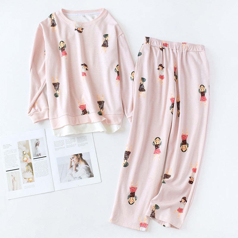 The Two-Piece Printed Original Pajamas-Original Pajamas
