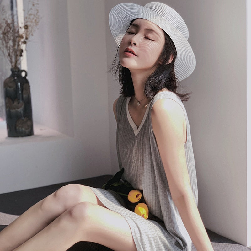 The Adorable V-Neck Solid Original Pajamas-Original Pajamas