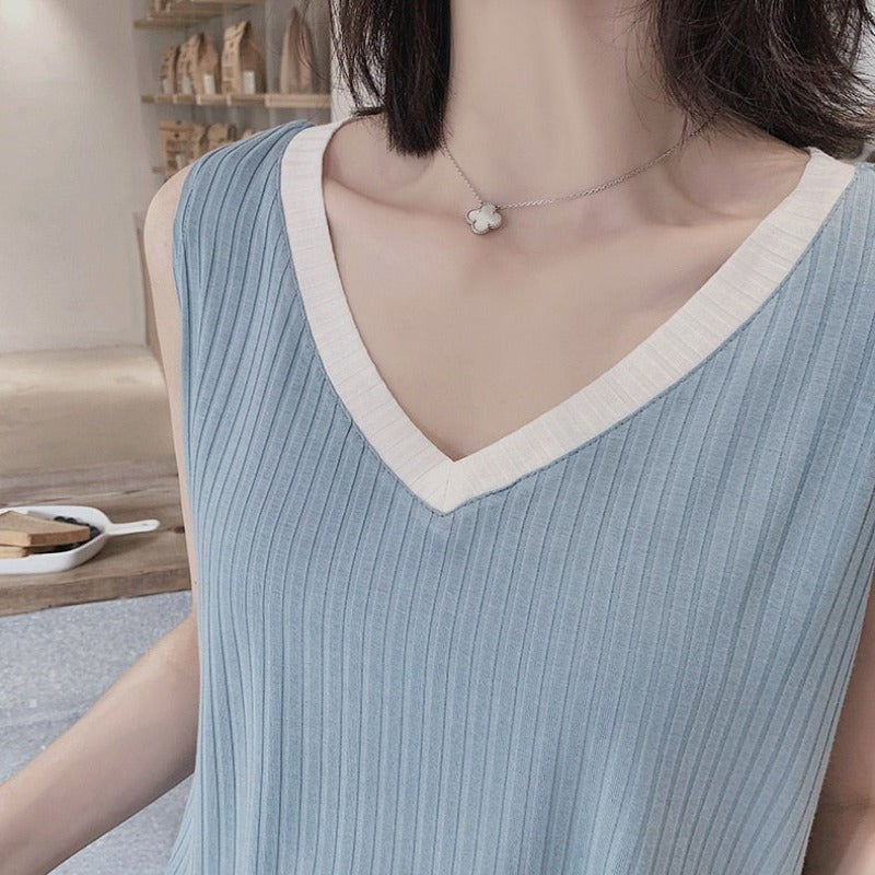 The Adorable V-Neck Solid Original Pajamas-Original Pajamas