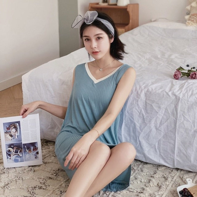 The Adorable V-Neck Solid Original Pajamas-Original Pajamas