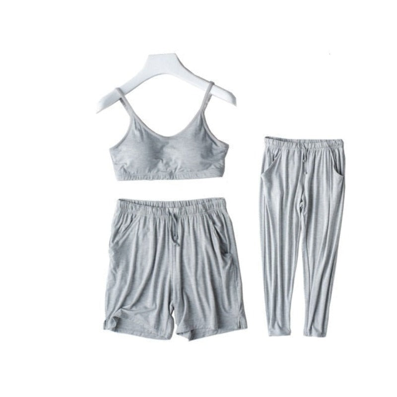 The Sling Top Best Female Pajamas Loungewear 3 Piece-Original Pajamas