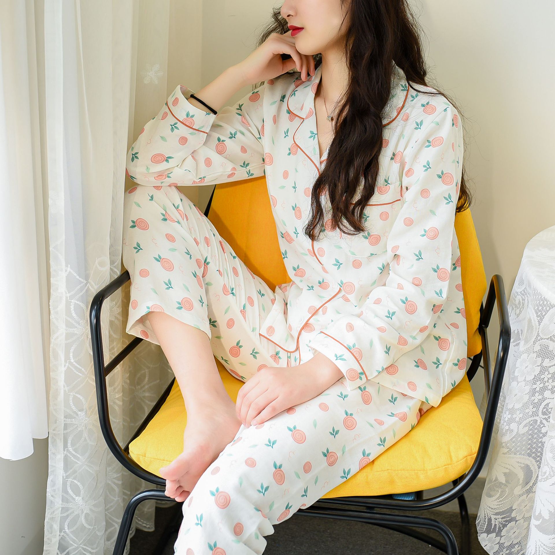 The White Floral Pajama Set Original Pajamas-Original Pajamas