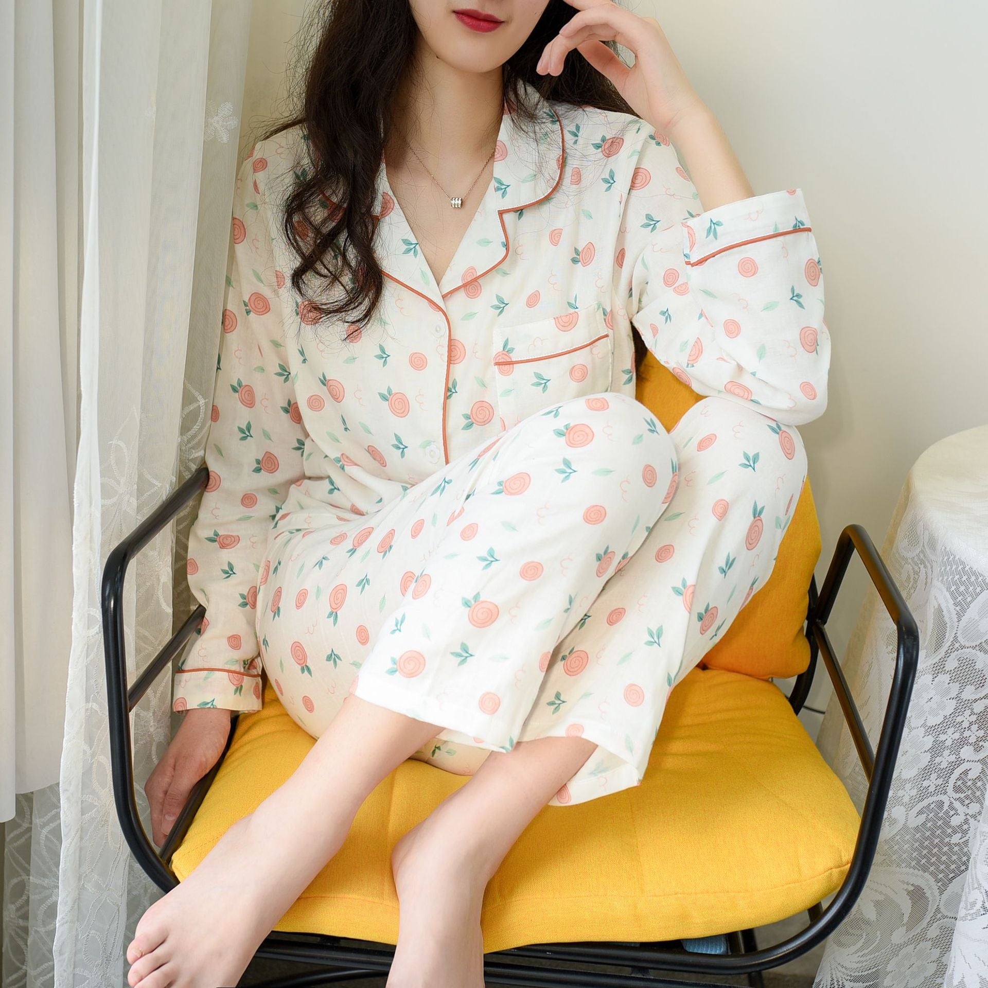 The White Floral Pajama Set Original Pajamas-Original Pajamas