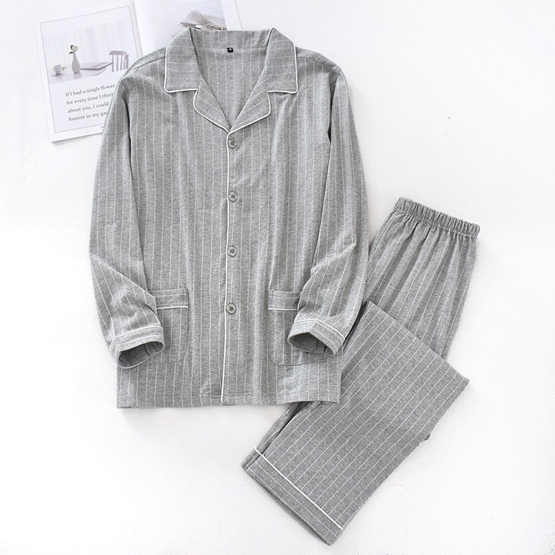 The Striped Long-Sleeved Orignal Pajamas-Original Pajamas