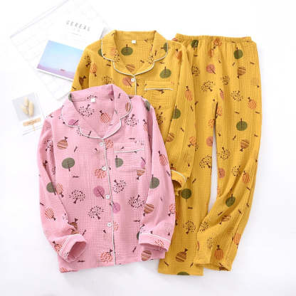 The Cartoon Tree Print Pajama Set Original Pajamas-Original Pajamas