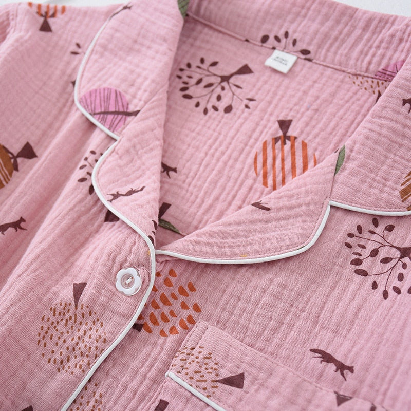 The Cartoon Tree Print Pajama Set Original Pajamas-Original Pajamas