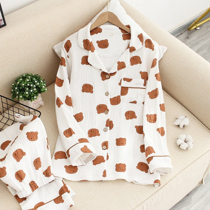 The Cartoon Teddy Pajama Set Original Pajamas-Original Pajamas