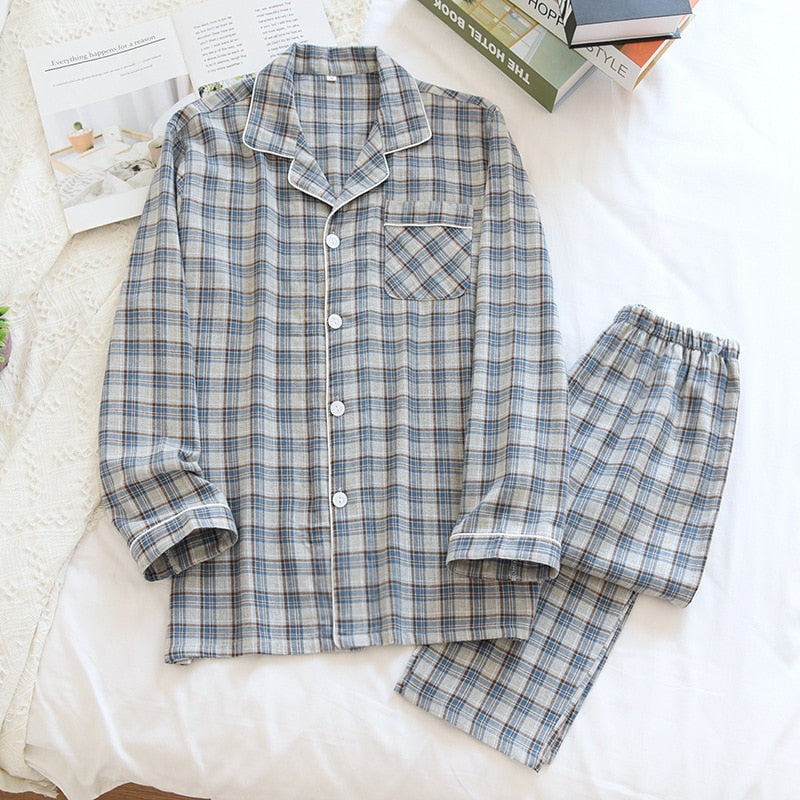 The Flannel Blue Brown Original Pajamas-Original Pajamas