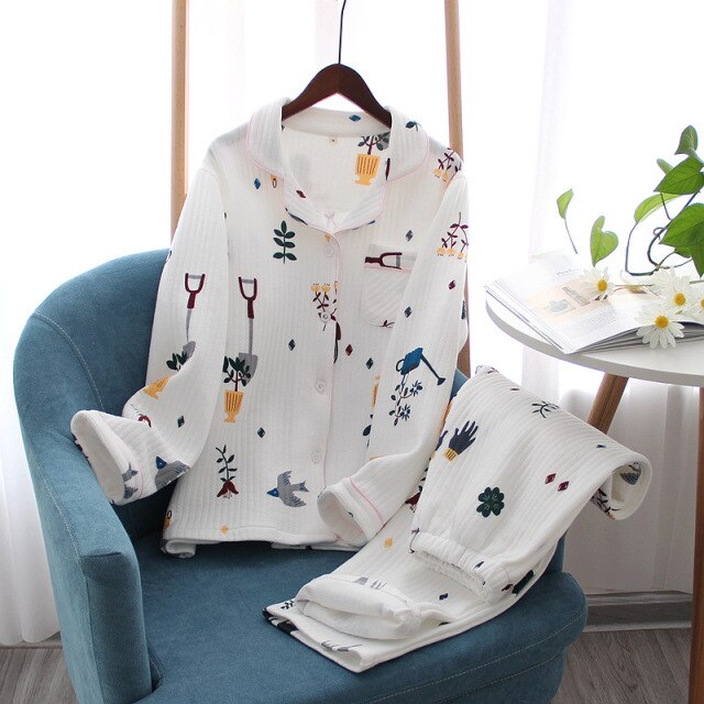 The Solid Thick Knitted Pajama Set Original Pajamas-Original Pajamas