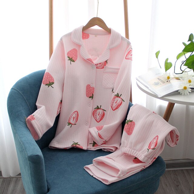 The Solid Thick Knitted Pajama Set Original Pajamas-Original Pajamas