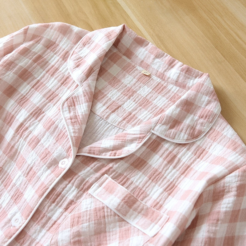 The Short Sleeve Plaid Original Pajamas-Original Pajamas