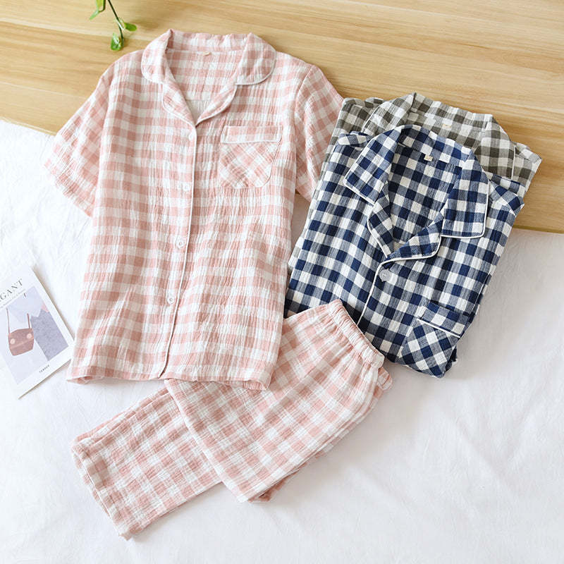 The Short Sleeve Plaid Original Pajamas-Original Pajamas