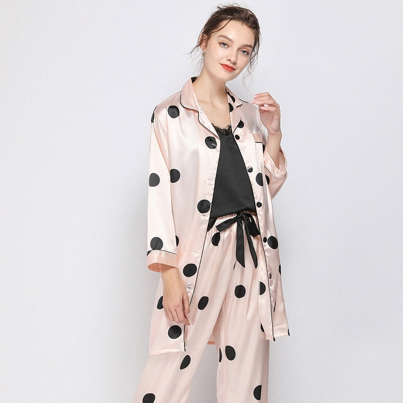 The Three Pieces Polka Dot Original Pajamas-Original Pajamas