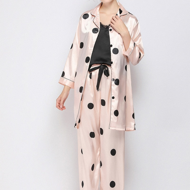 The Three Pieces Polka Dot Original Pajamas-Original Pajamas