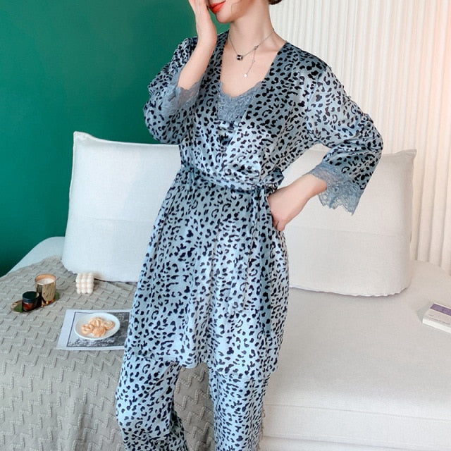 The Animal Print Comfy Cute Pajamas Set For Women-Original Pajamas