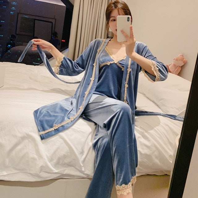 The Gold Velvet Best Comfy Pajamas For Ladies-Original Pajamas