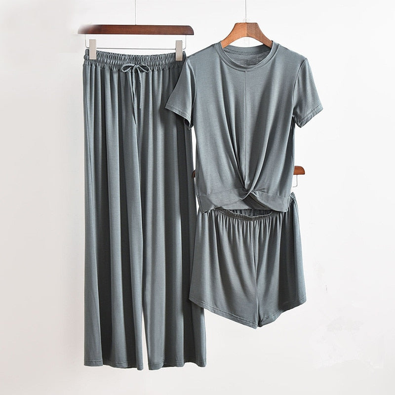 The Home Suit Solid Original Pajamas-Original Pajamas