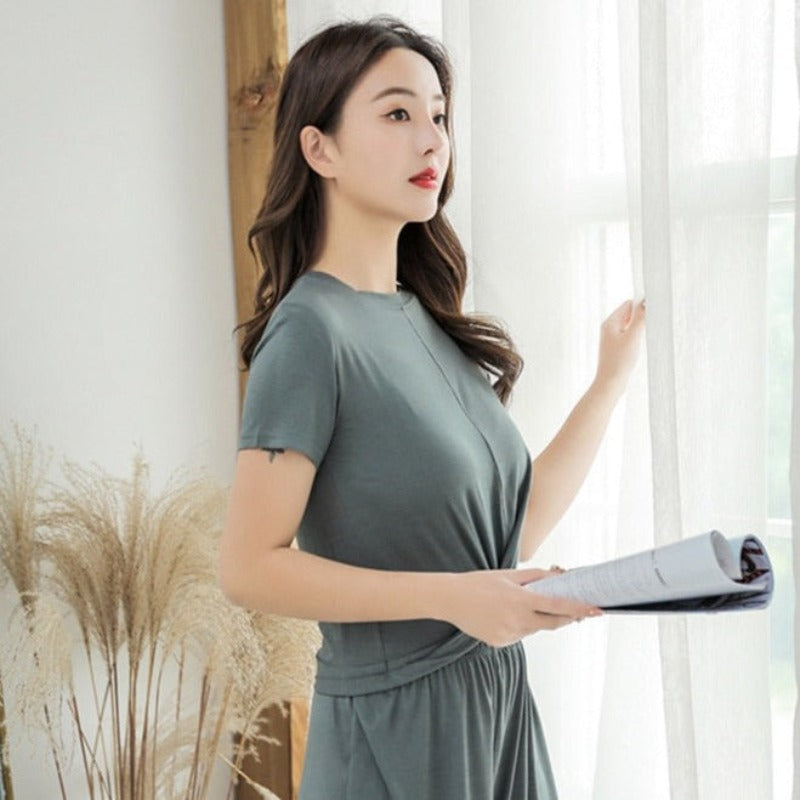 The Home Suit Solid Original Pajamas-Original Pajamas