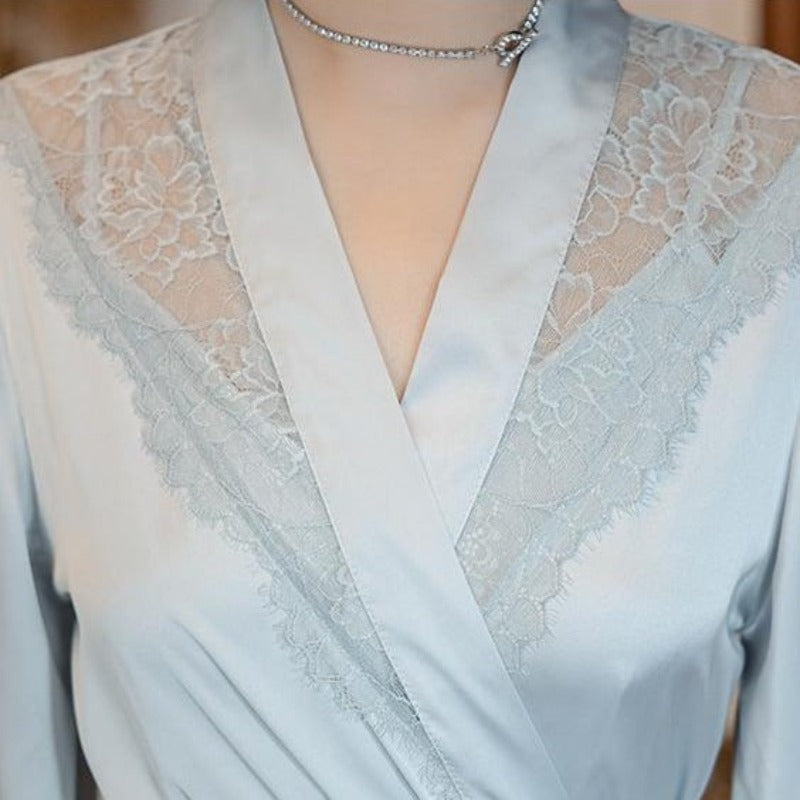 The Floral Bathrobe Original Pajamas 3 Piece Pajama Set-Original Pajamas