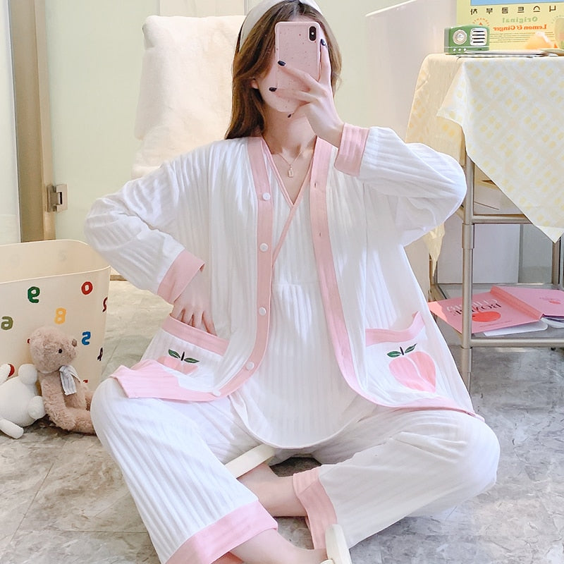The Home Sleep Wear Vibrant 3 Piece Pajama-Original Pajamas
