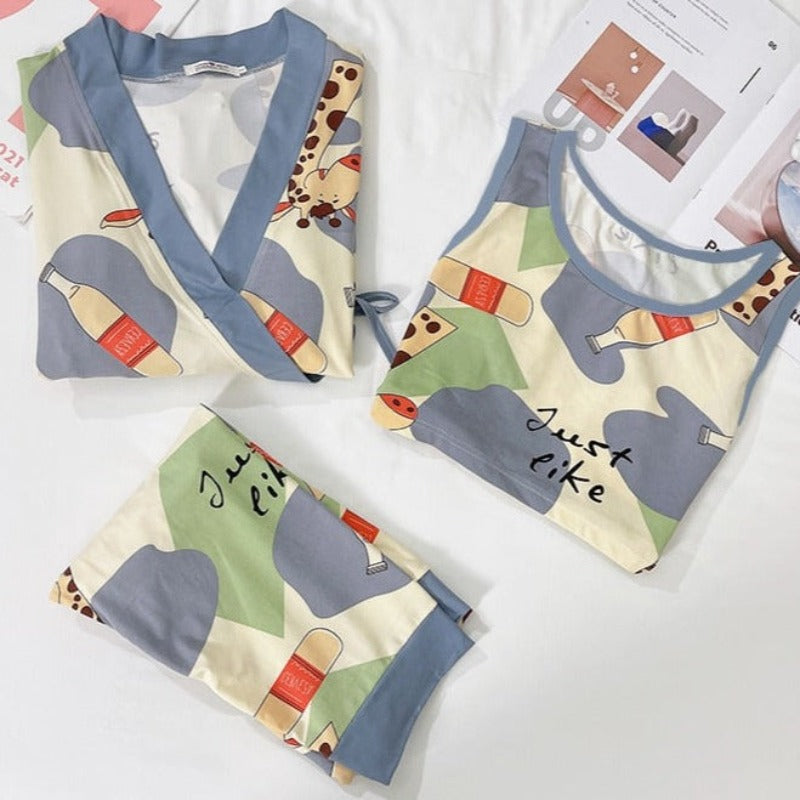 The Cartoon Printed Pregnancy Best Female Pajamas-Original Pajamas