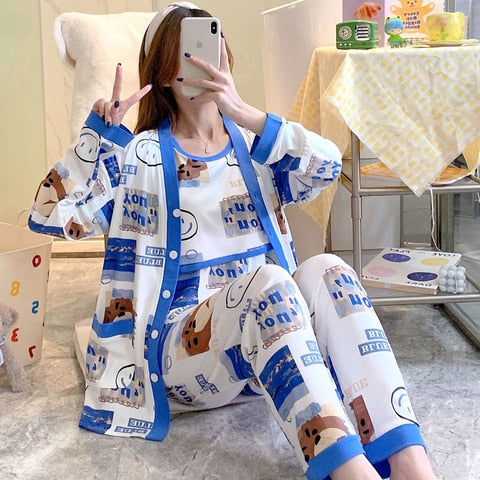 The Printed Pregnancy Cotton Original Pajamas-Original Pajamas