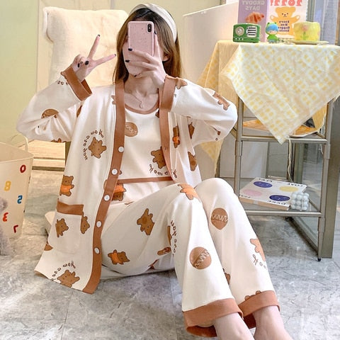The Printed Pregnancy Cotton Original Pajamas-Original Pajamas