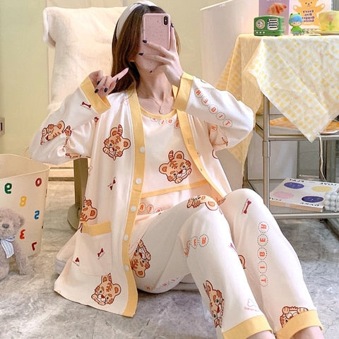 The Printed Pregnancy Cotton Original Pajamas-Original Pajamas