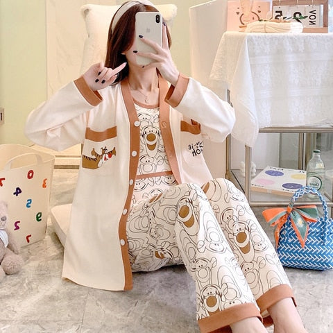 The Printed Pregnancy Cotton Original Pajamas-Original Pajamas