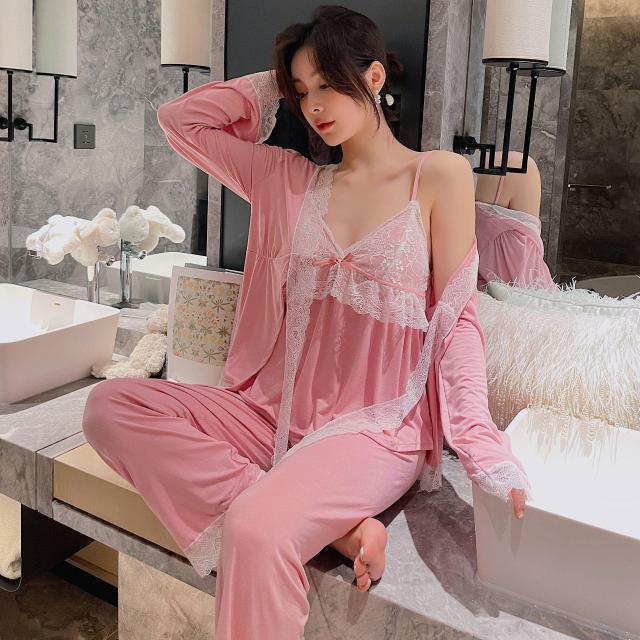 The Solid Lace Pajama Shorts Set Original Pajamas-Original Pajamas