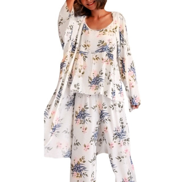 3 Piece Pajama Set Womens Spring And Summer Wear-Original Pajamas