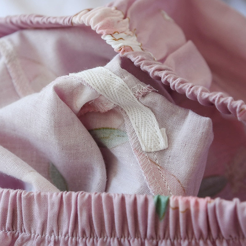 The Cartoon Fruit Print 3 Piece Vibrant Women Pajama Set-Original Pajamas