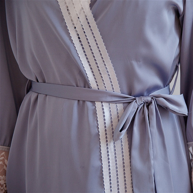 The Satin Lace Pajama Shorts Set Cozy Sleepwear-Original Pajamas