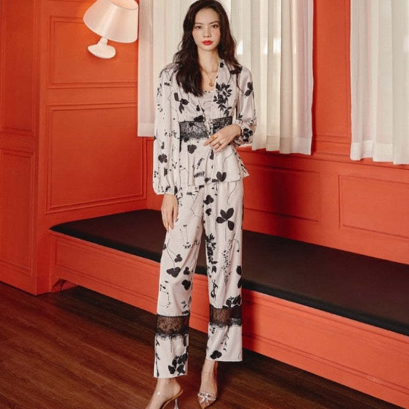 The Satin Laced Beautiful Pajama Sets For Women-Original Pajamas