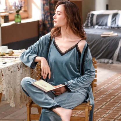 The Lace Strap Comfy Pajama Set Nightwear-Original Pajamas