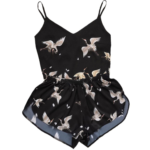 3 Piece Pajama Set Womens Kimono Bathrobe Satin-Original Pajamas