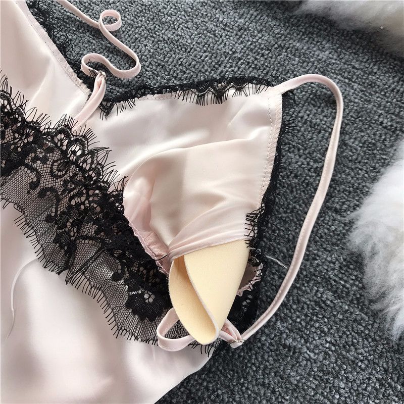 The Satin Padded Lace Pajama Set Original Pajamas-Original Pajamas