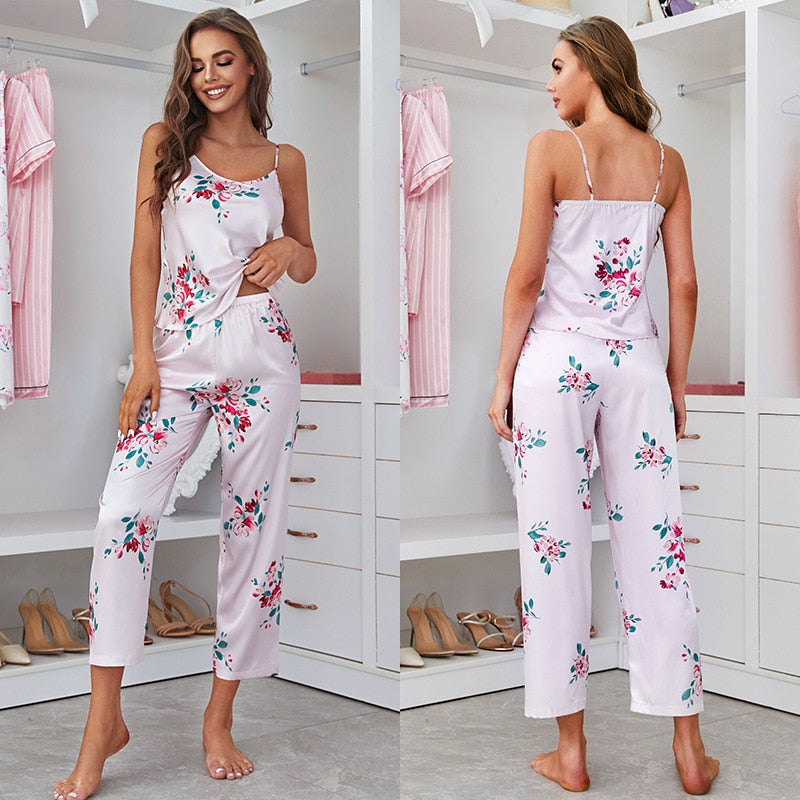 High Quality 3 Piece Women Pajamas Robe Set-Original Pajamas