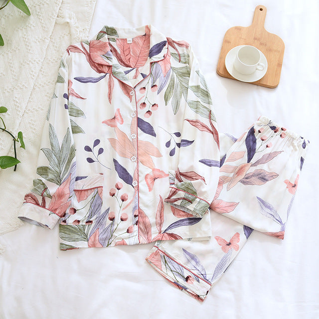 Printed Summer Matching Pants And Shorts Set-Original Pajamas