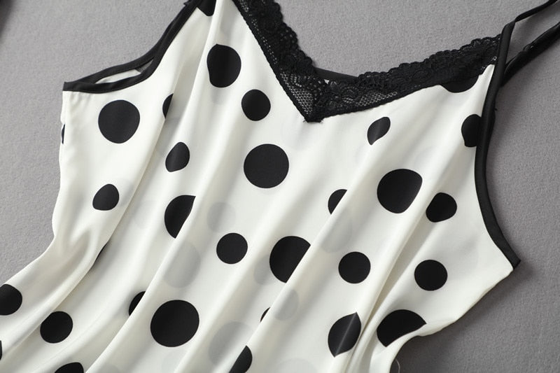 3 Pieces Polka Dots Pajama Set For Women Summer Casual Home Clothes-Original Pajamas