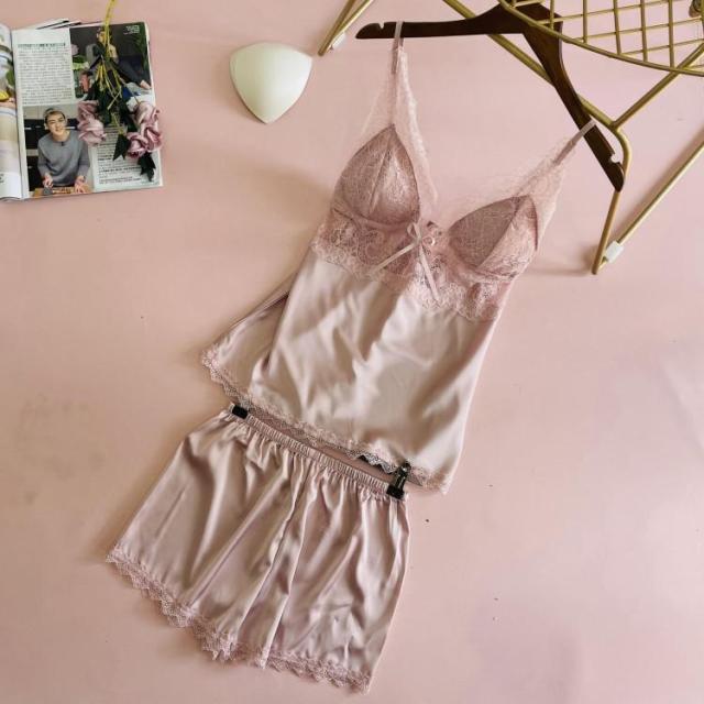 The Satin Short Best 3 Piece Sleep Sets For Women-Original Pajamas