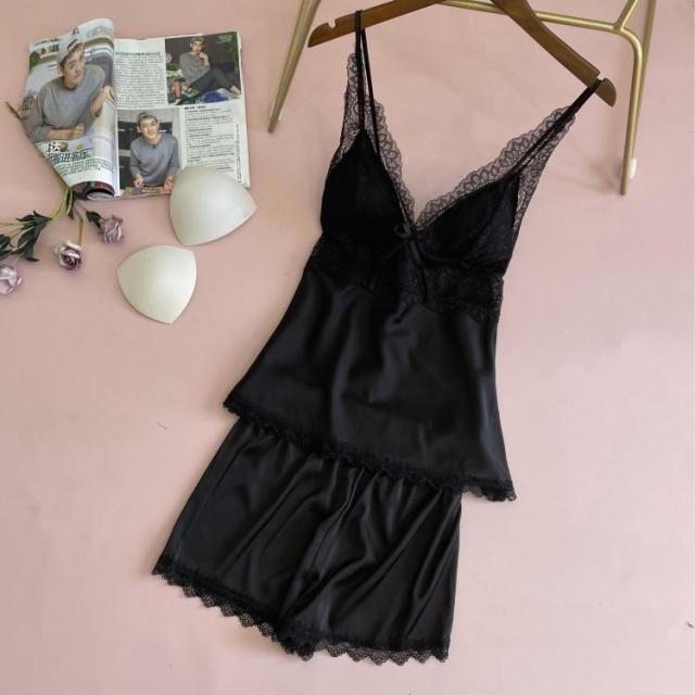 The Satin Short Best 3 Piece Sleep Sets For Women-Original Pajamas