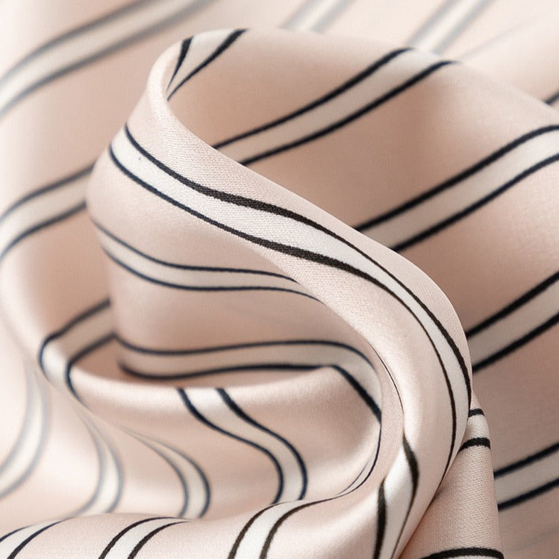 Striped Lace 3 Piece Pajamas Set Spring Summer Loungewear-Original Pajamas